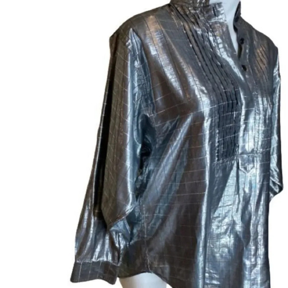 Bila metallic windowpane blouse - Picture 4 of 6